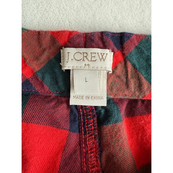 J Crew Factory Red Green Tartan Plaid Pajama Pants Large Christmas Holiday PJs - Picture 2 of 10